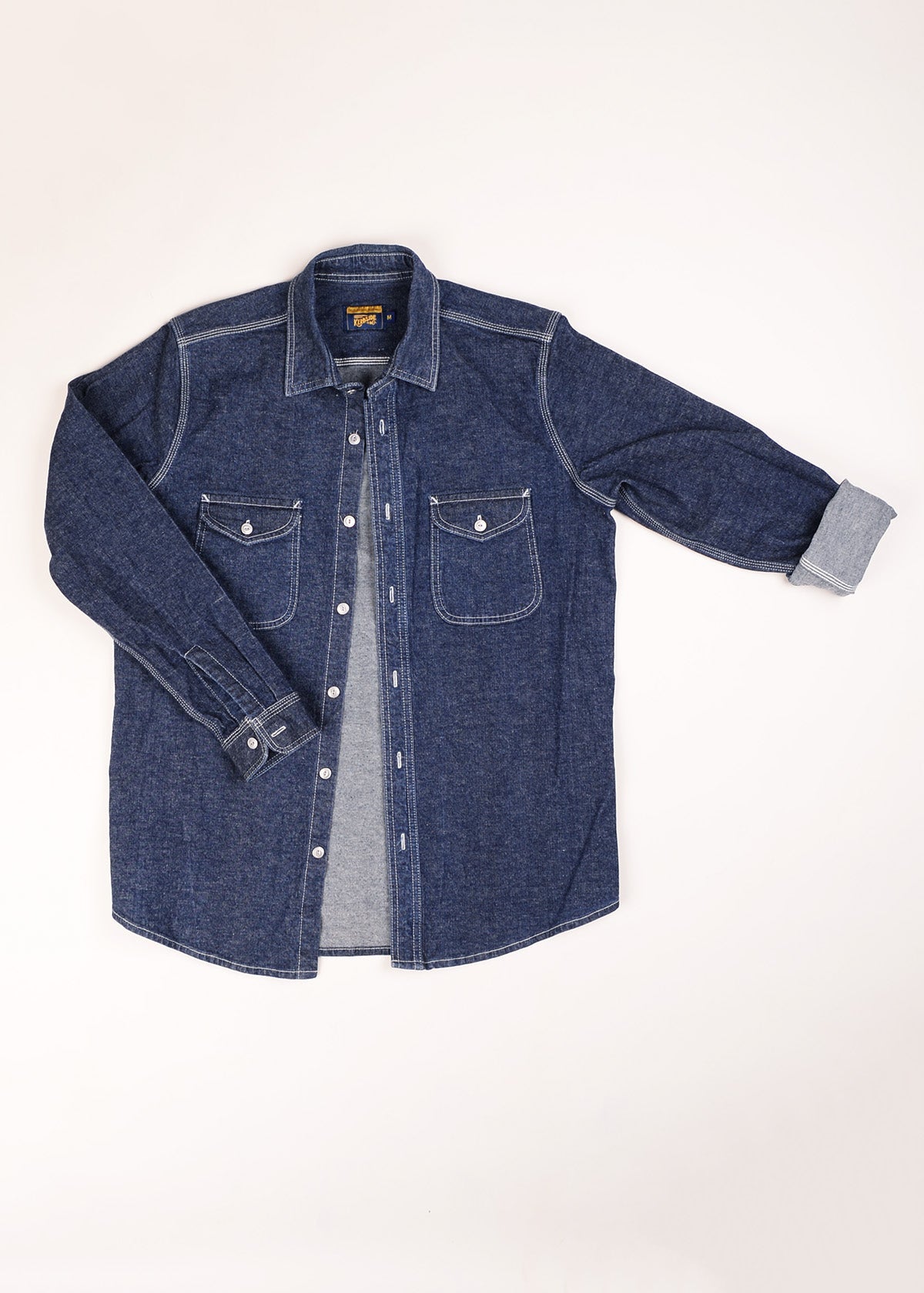 Clint Long Sleeve Shirt - Blue Denim