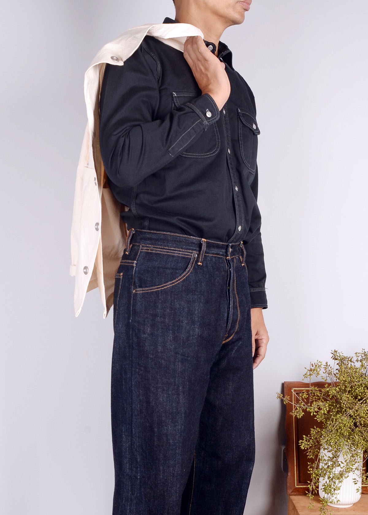 Clint Long Sleeve Shirt - Black Twill