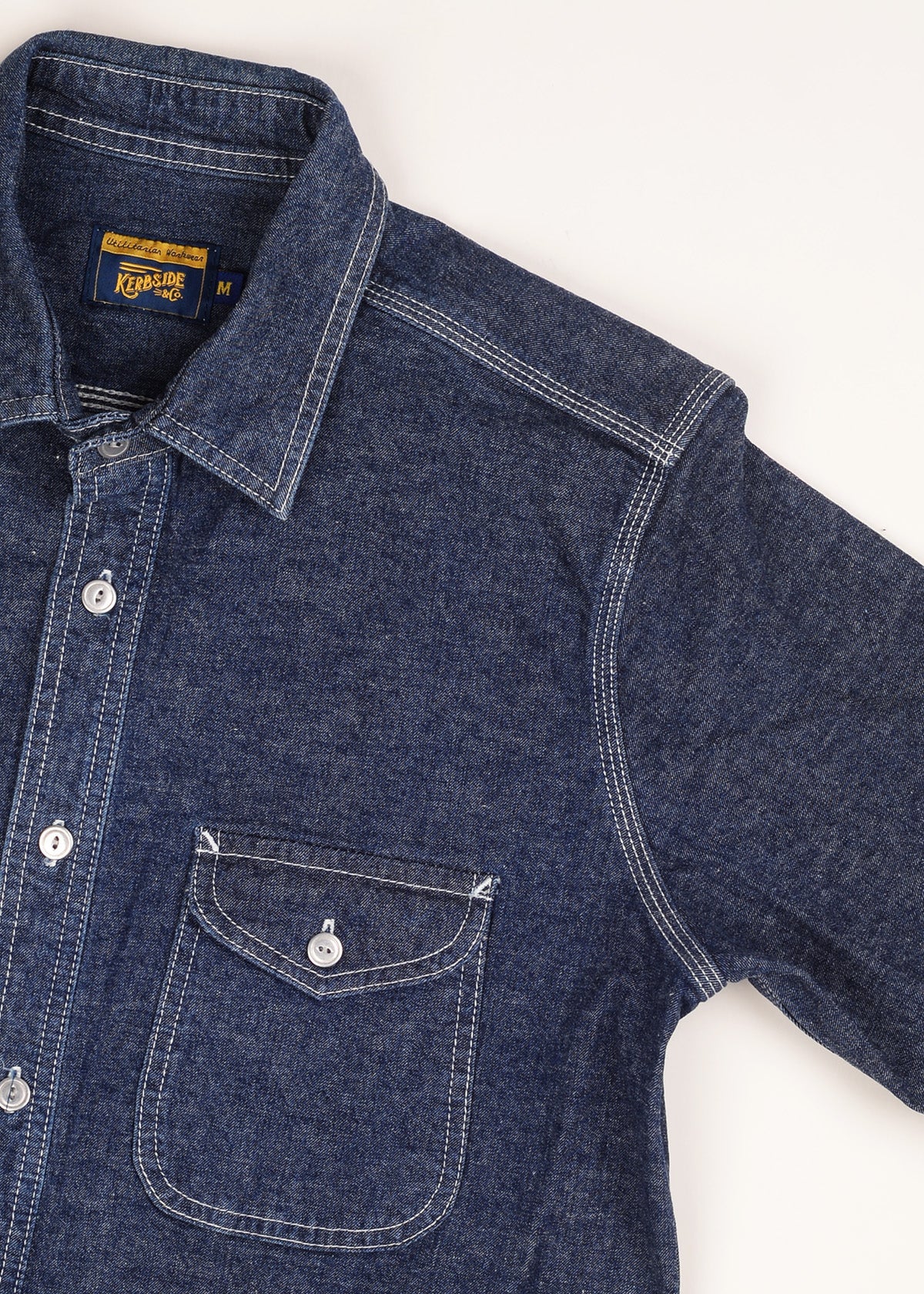 Clint Long Sleeve Shirt - Blue Denim